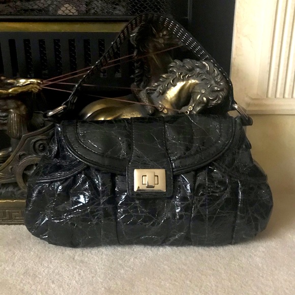 Steve Madden Handbags - Steve Madden, Patent and Studded Bag